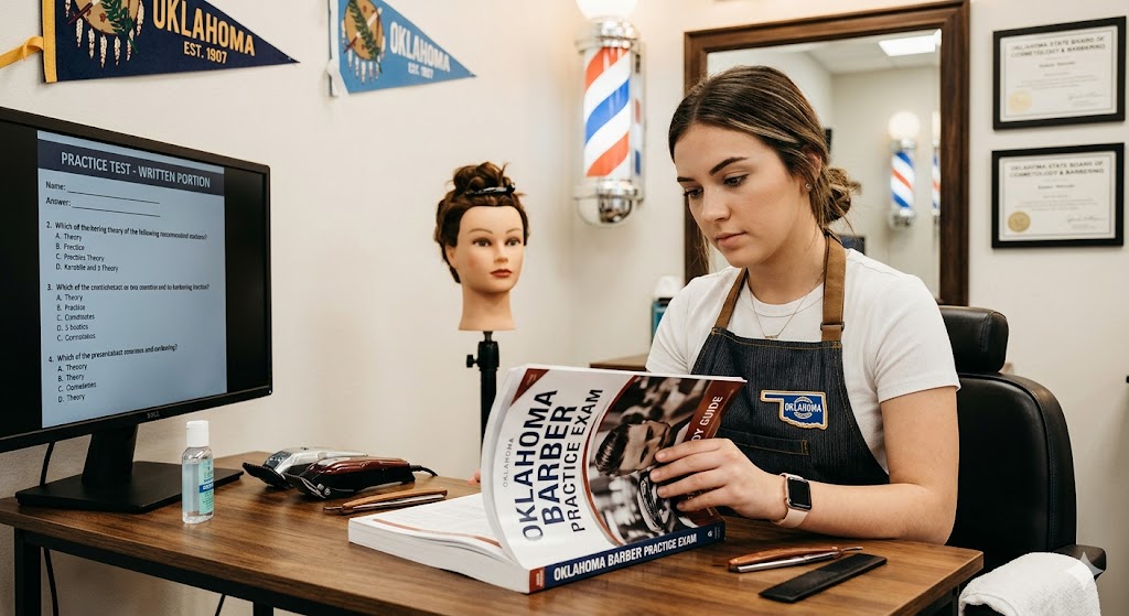Oklahoma Barber Practice Exam Banner