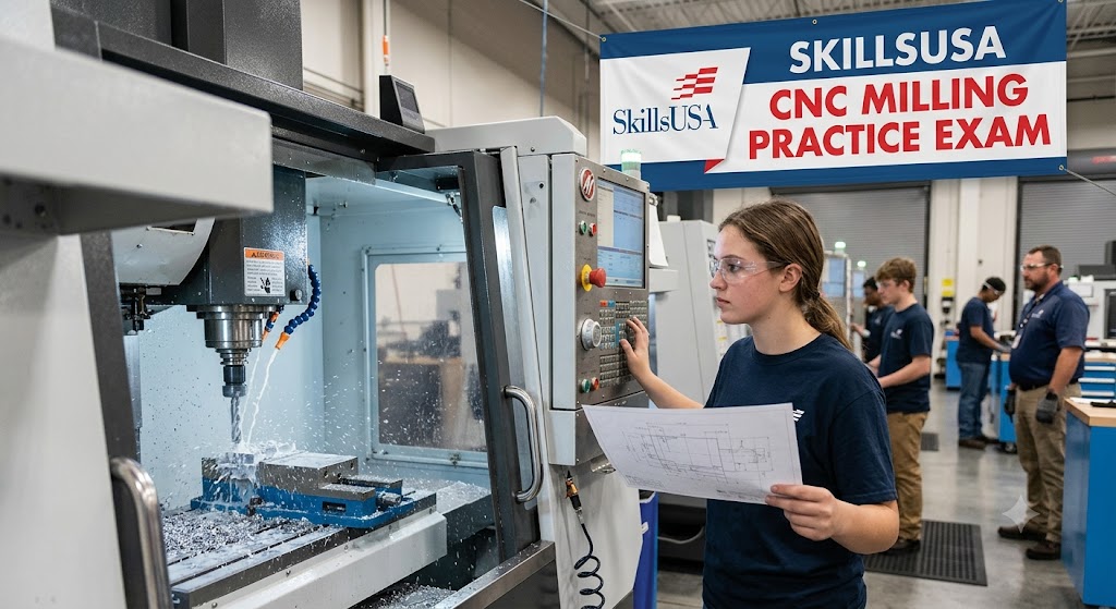SkillsUSA CNC Milling Practice Exam Banner
