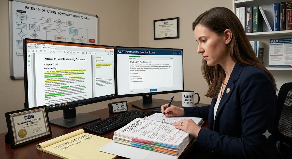 USPTO Patent Bar Practice Exam Banner