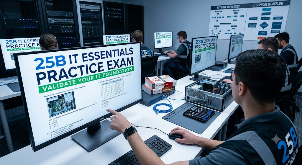 25B IT Essentials Practice Test Banner