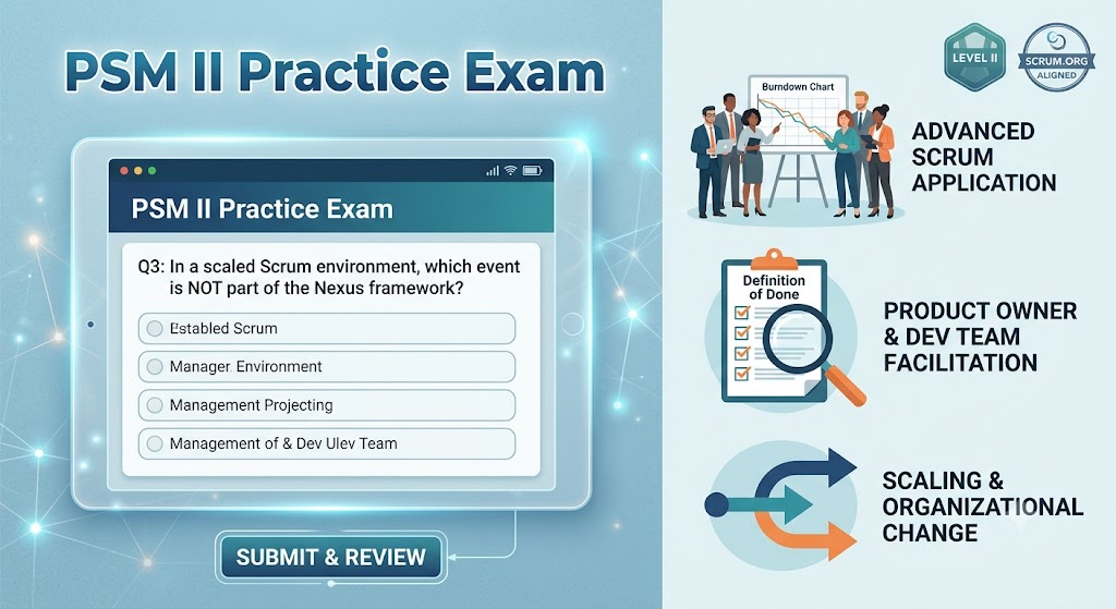 Professional Scrum Master (PSM) II Practice Test Banner