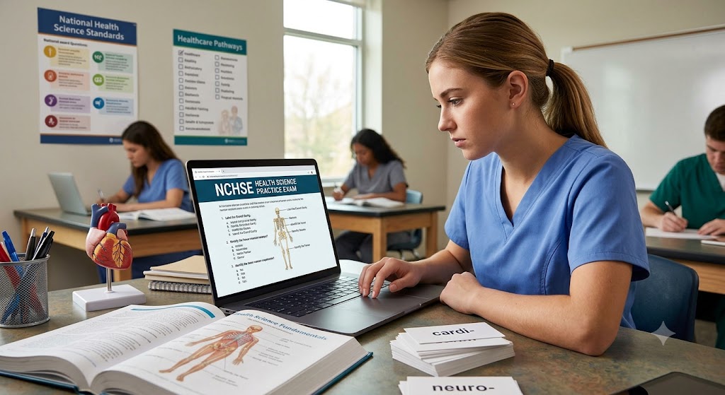 NCHSE Health Science Practice Exam Banner