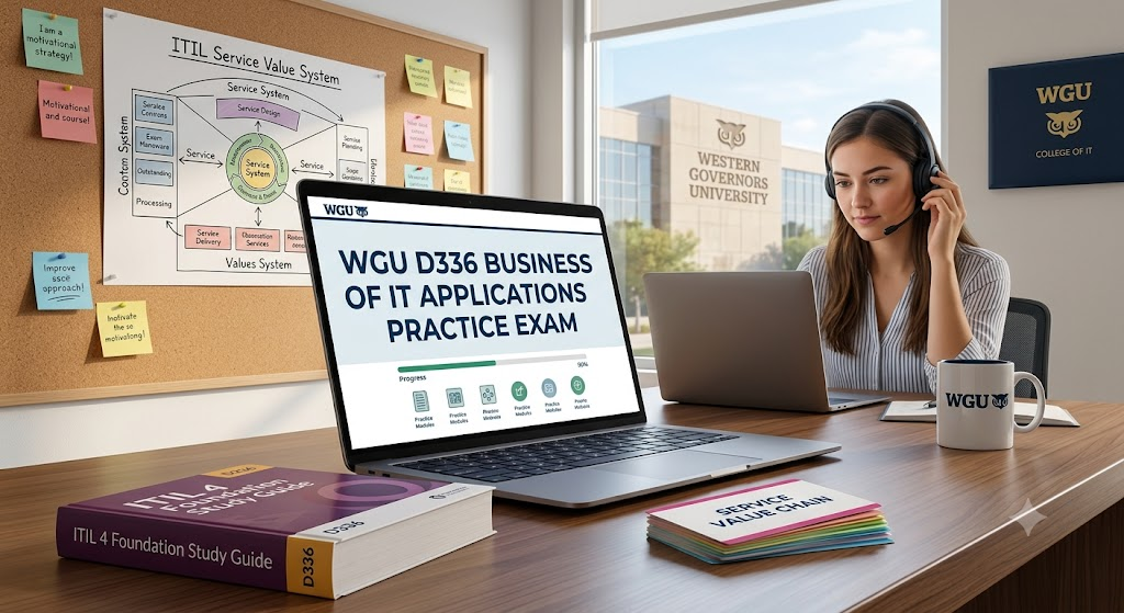 Western Governors University (WGU) ITEC2113 D336 Business of IT Applications Practice Exam Banner