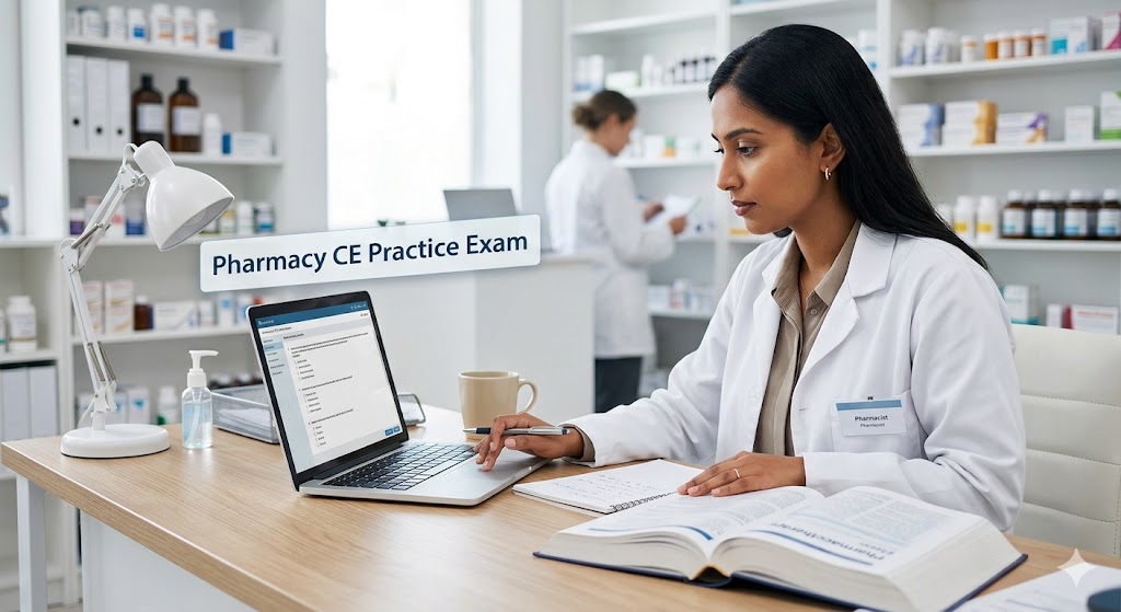 Pharmacy Continuing Education (CE) Practice Exam Banner