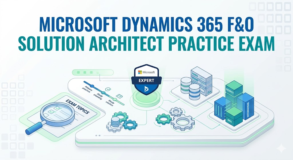 Microsoft Dynamics 365: Finance and Operations Apps Solution Architect (MB-700) Practice Exam Banner