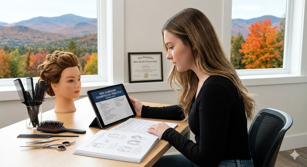 New Hampshire Cosmetology Practice Exam Guide Banner