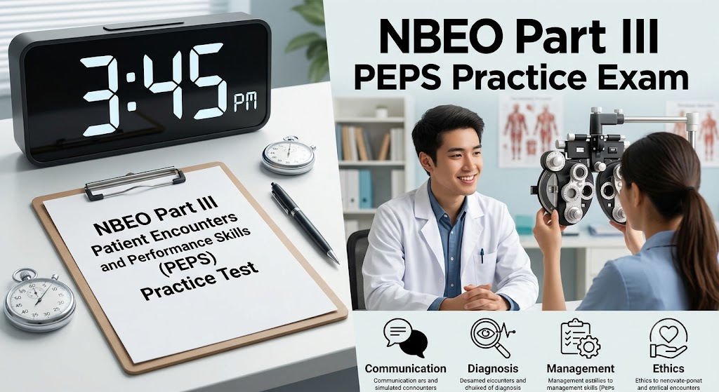 NBEO Part III Patient Encounters and Performance Skills (PEPS) Practice Test Banner