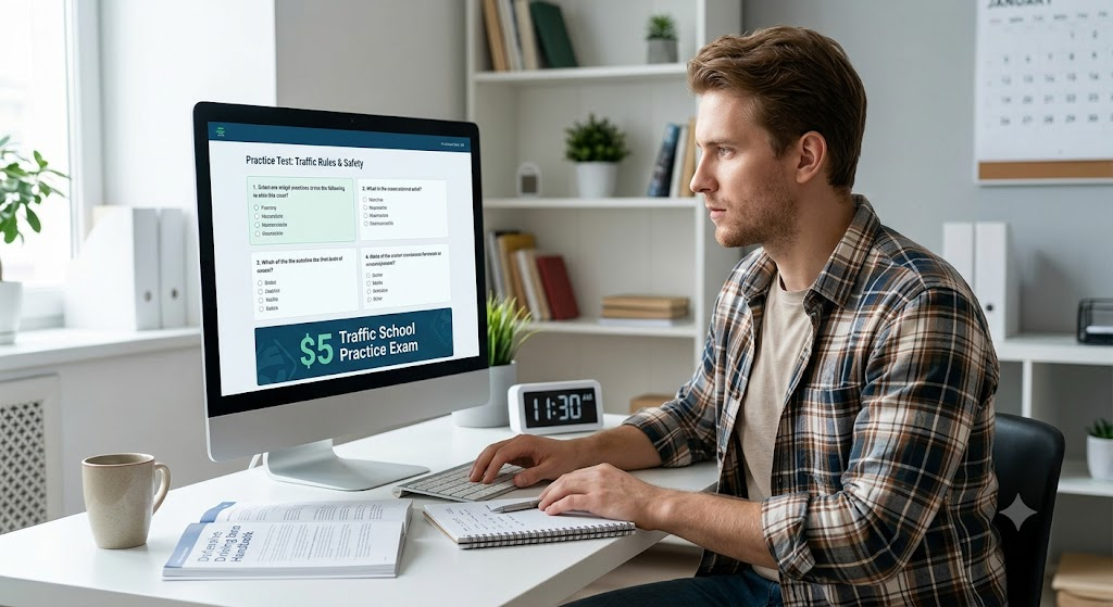 5 Dollar Traffic School Practice Test Banner