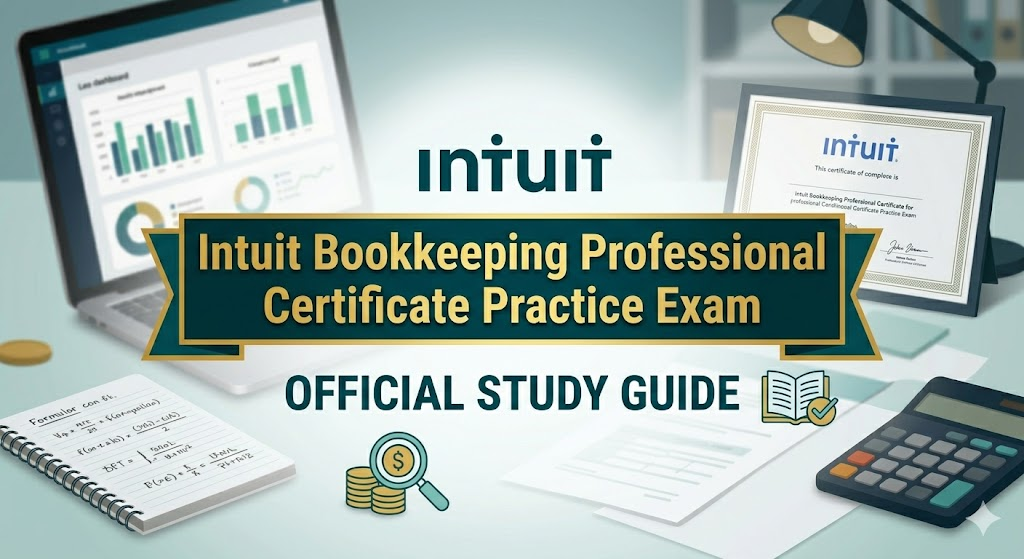 Intuit Bookkeeping Professional Certificate Practice Exam Banner