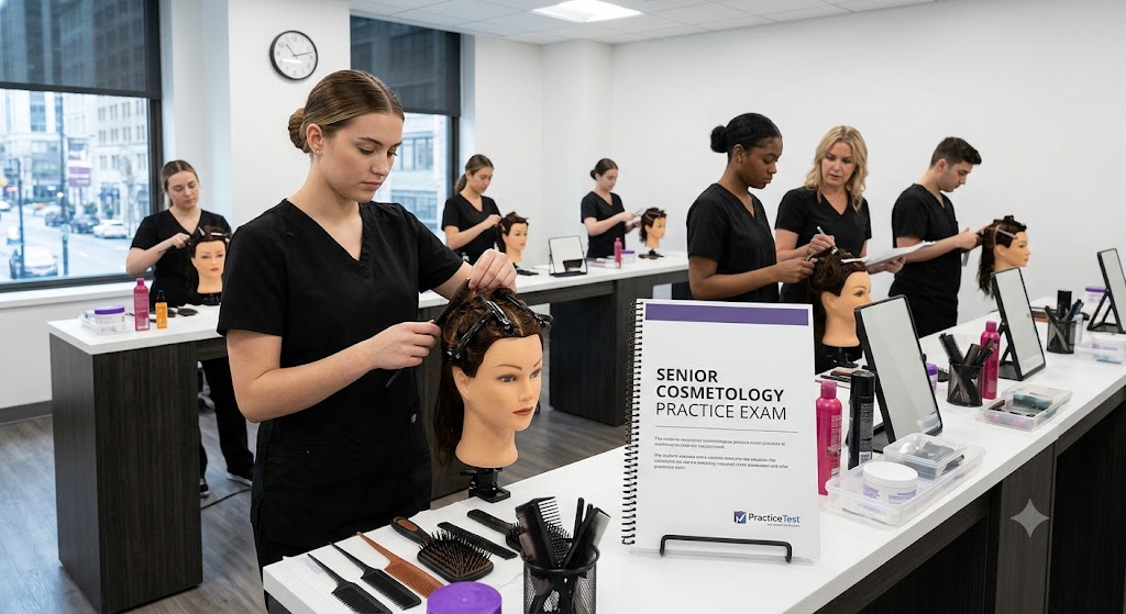 Senior Cosmetology Practice Exam Banner