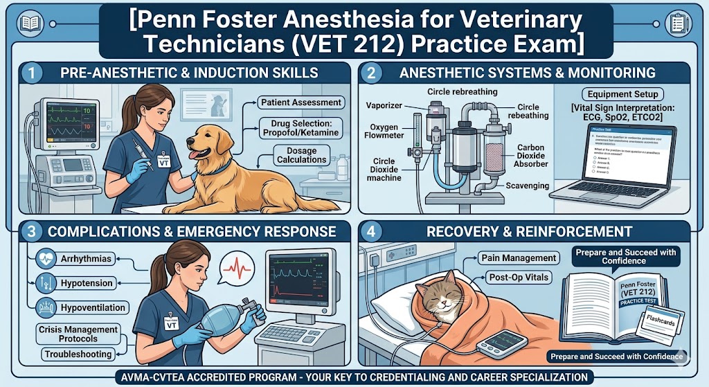 Penn Foster Anesthesia for Veterinary Technicians (VET 212) Practice Test Banner