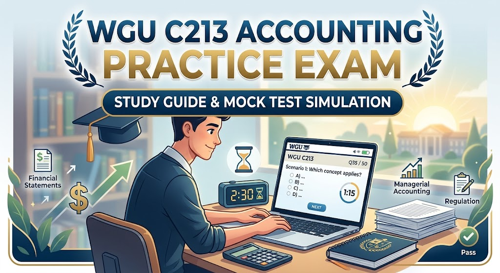 Western Governors University (WGU) ACCT5000 C213 Accounting for Decision Makers Practice Exam Banner