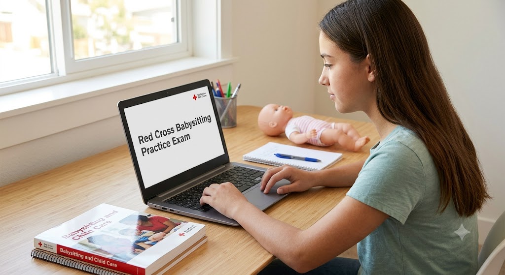 Red Cross Babysitting Practice Exam Banner