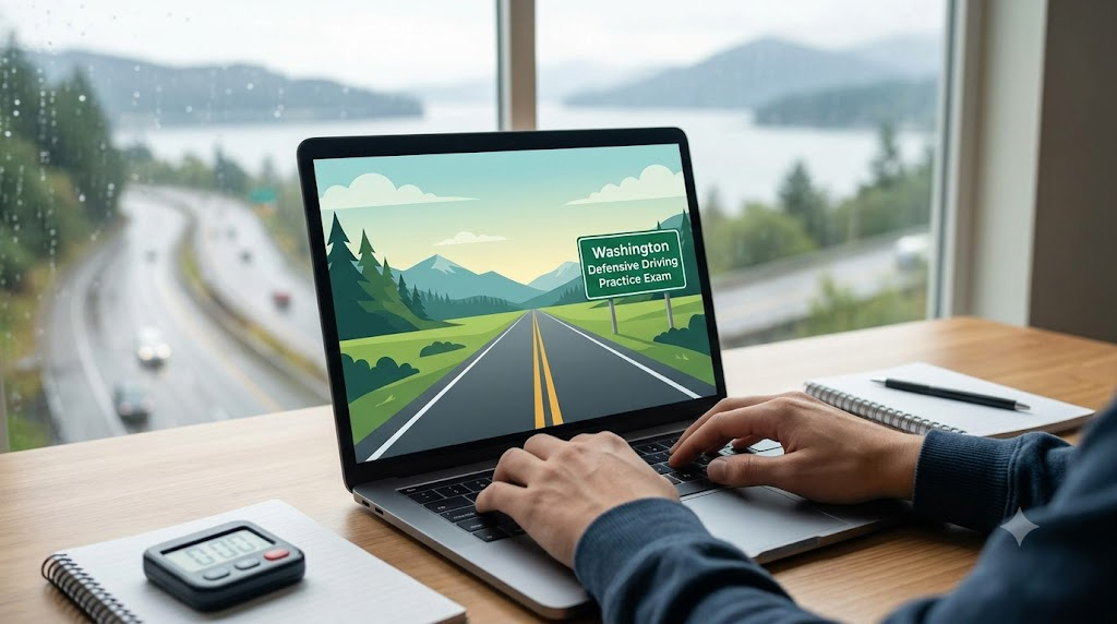 Washington Defensive Driving Knowledge Practice Test Banner