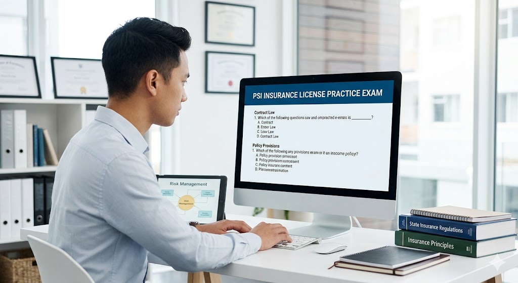 PSI Insurance Practice Exam Banner