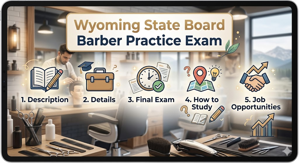 Wyoming State Board Barber Practice Exam Banner