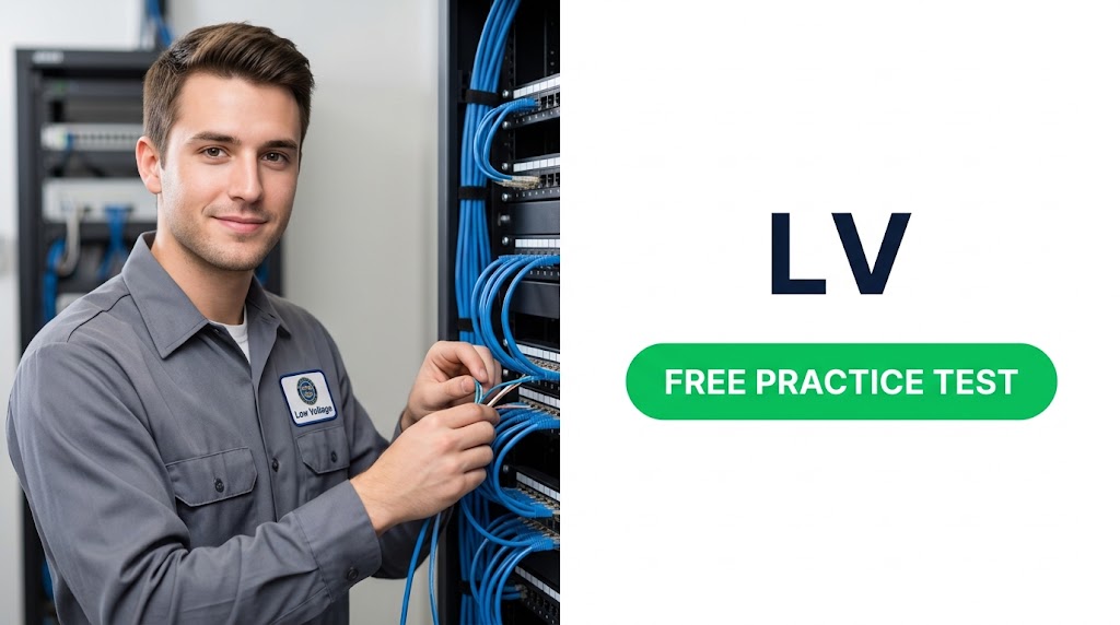 Low Voltage Contractor Practice Test & Exam Prep Banner