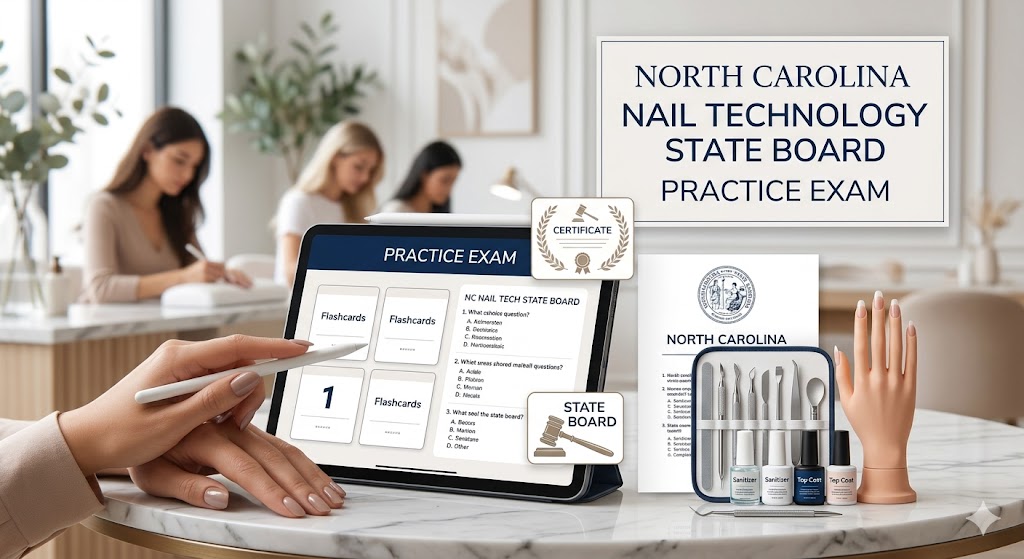 NC Nail Technology State Board Practice Exam Banner