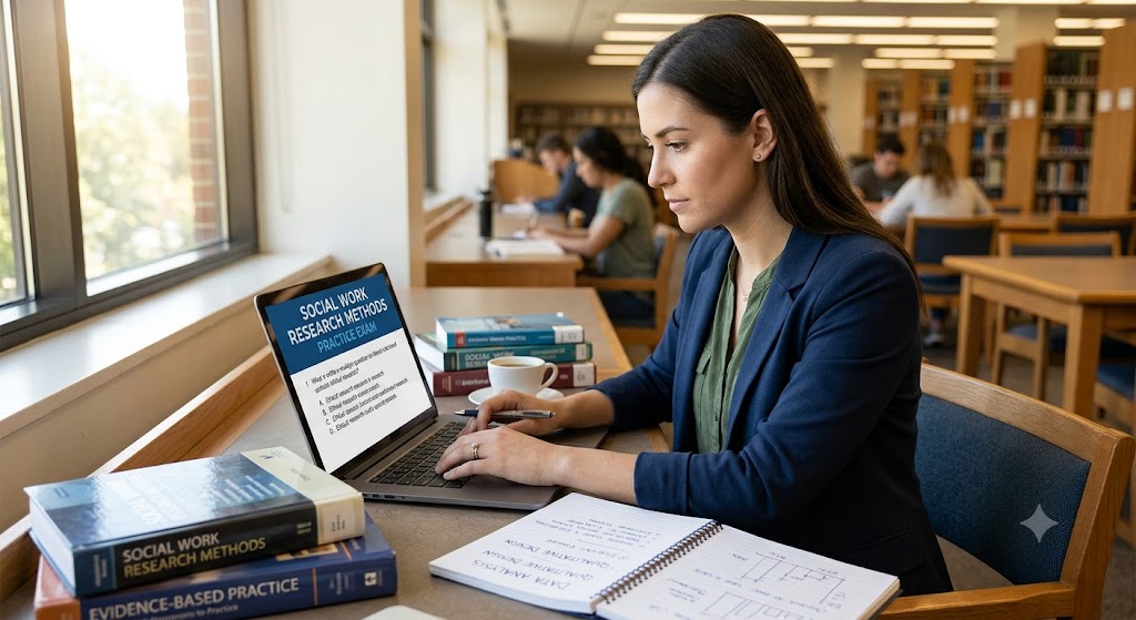 Research Methods for Social Workers Practice Test Banner