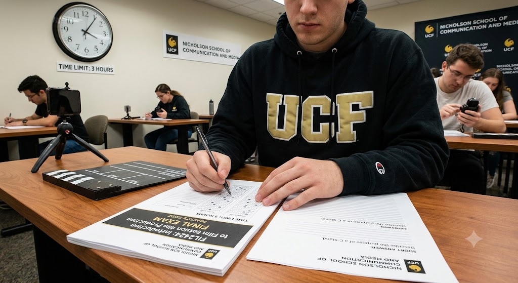 University of Central Florida (UCF) FIL2424 Introduction to Film Production Final Practice Exam Banner