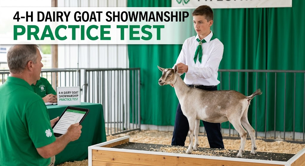 4-H Dairy Goat showmanship Practice Test Banner