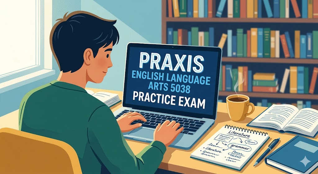 Praxis English Language Arts - Content Knowledge (5038) Practice Exam Banner