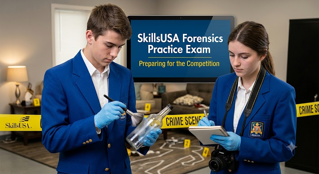 SkillsUSA Forensics Practice Exam Guide Banner
