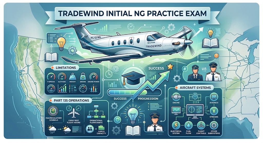 Tradewind Initial NG – Limitations, Part 135 Operations, and Aircraft Systems Practice Test Banner