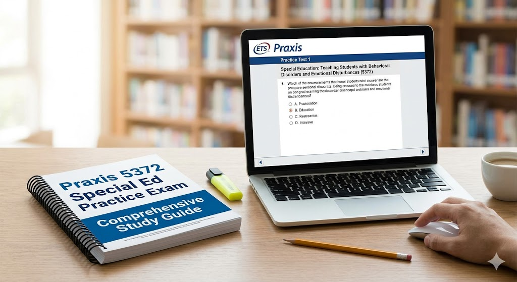 Praxis Special Education Teaching Students with Behavioral Disorders and Emotional Disturbances 5372 Practice Test 2026 | Exam Prep Questions Banner