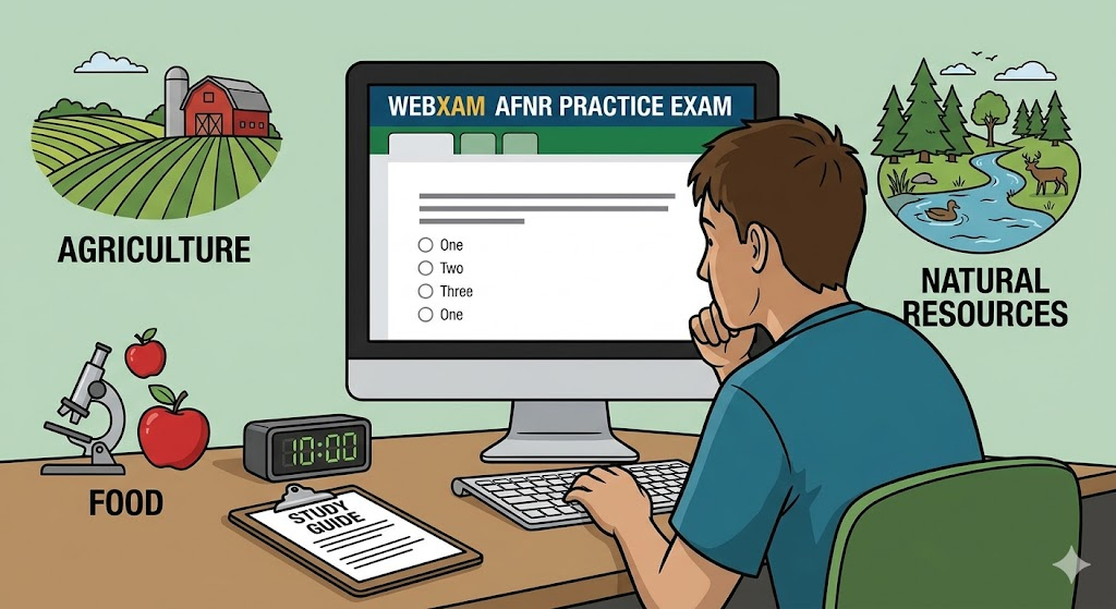 WebXam Agriculture, Food, and Natural Resources (AFNR) Practice Test Banner