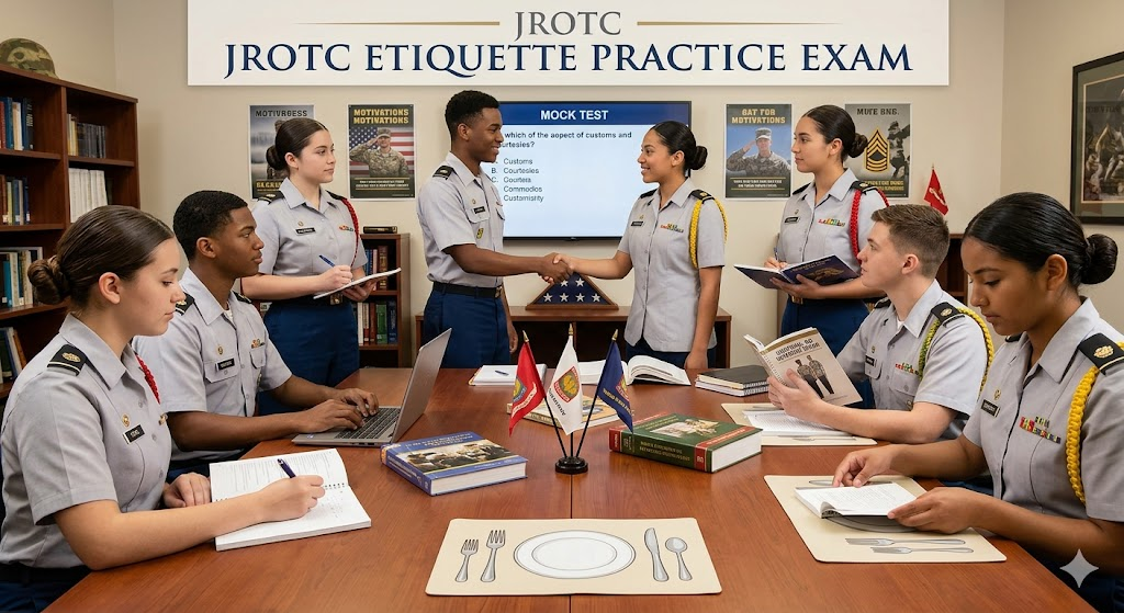 JROTC Etiquette Practice Test Banner
