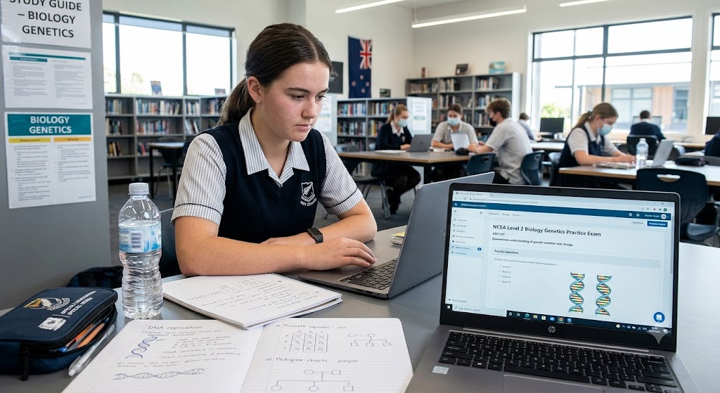 NCEA Level 2 Biology Genetics Practice Exam Banner