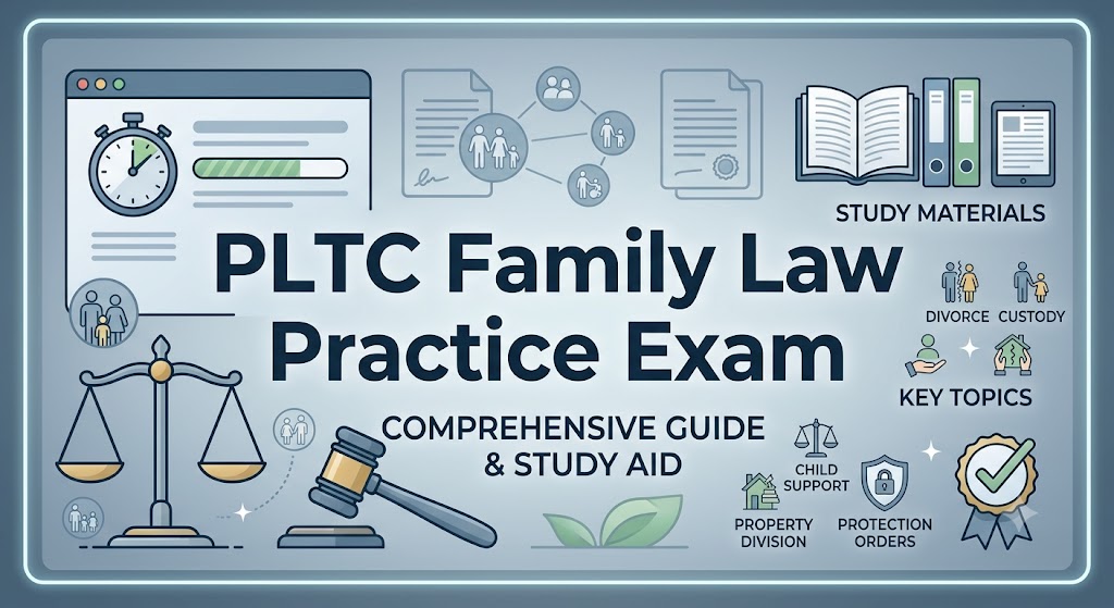 Professional Legal Training Course (PLTC) Family Law Practice Exam Banner