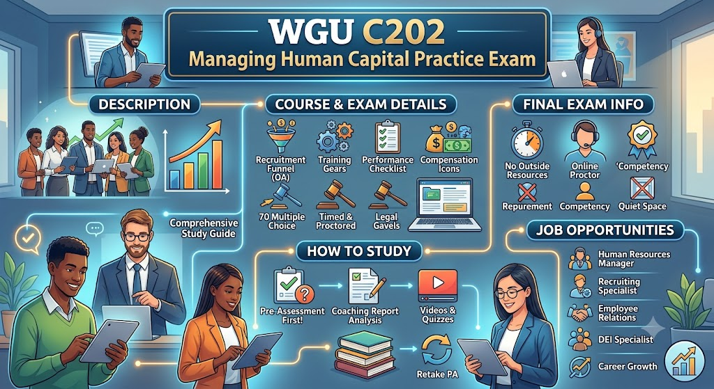 Western Governors University (WGU) HRM5010 C202 Managing Human Capital Practice Exam Banner