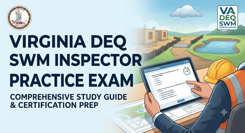 Virginia DEQ Storm Water Management (SWM) Inspector Practice Exam Banner