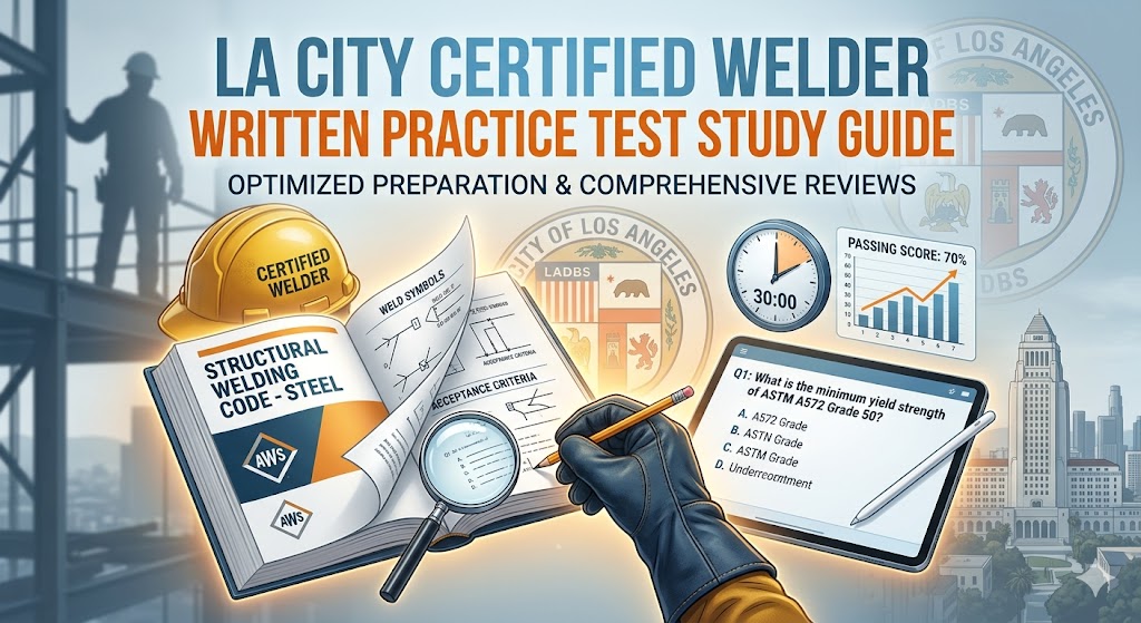 LA City Certified Welder Written Practice Banner