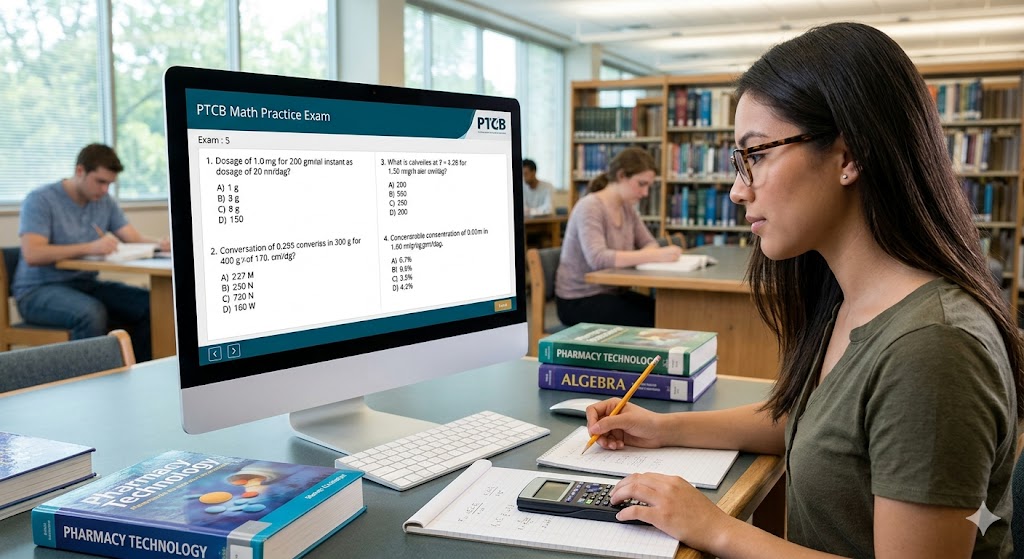 Pharmacy Technician Certification Board (PTCB) Math Practice Exam Banner