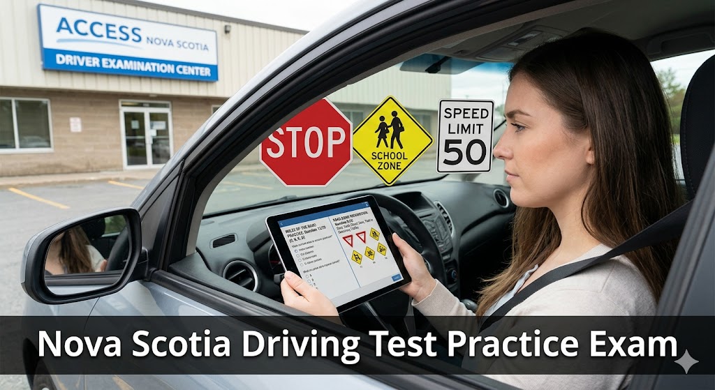 Nova Scotia Driving Test Practice Exam: A Comprehensive Study Guide Banner