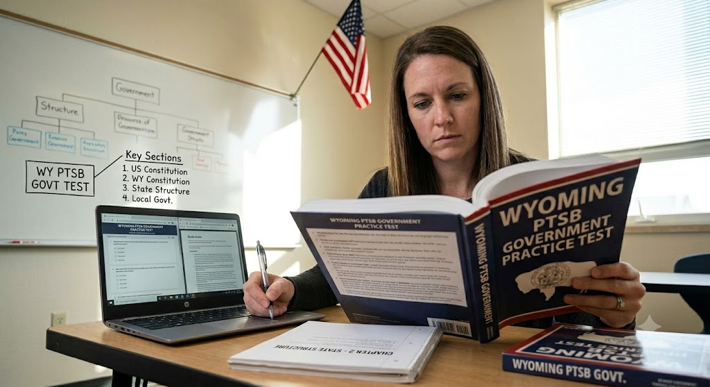 Wyoming PTSB Government Practice Test Banner