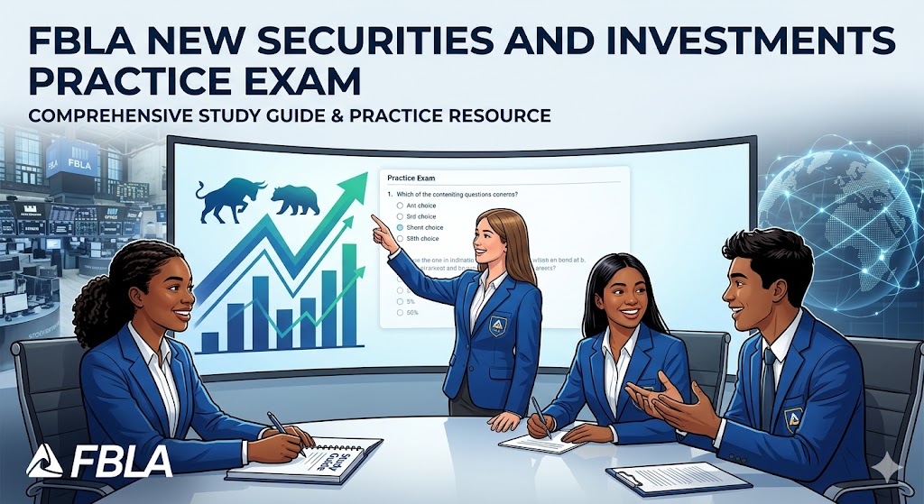 FBLA New Securities and Investments Practice Exam Banner