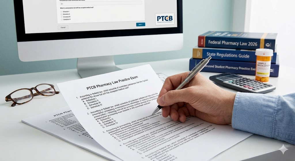 PTCB Pharmacy Law Practice Exam Banner