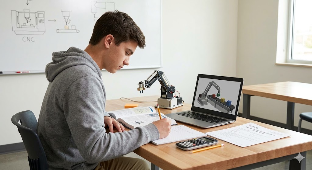 PLTW Computer Integrated Manufacturing (CIM) Practice Exam Banner