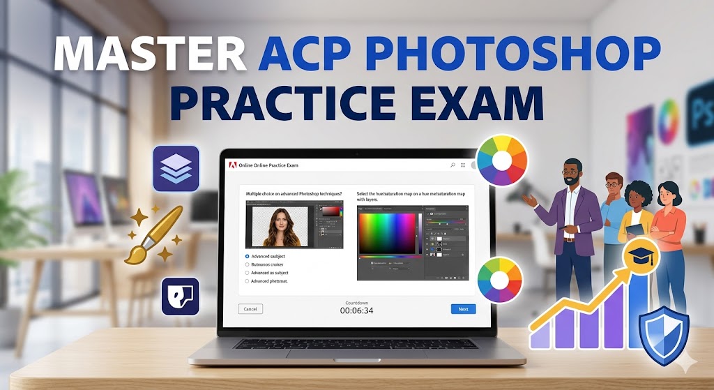 Master ACP Photoshop Practice Exam Banner