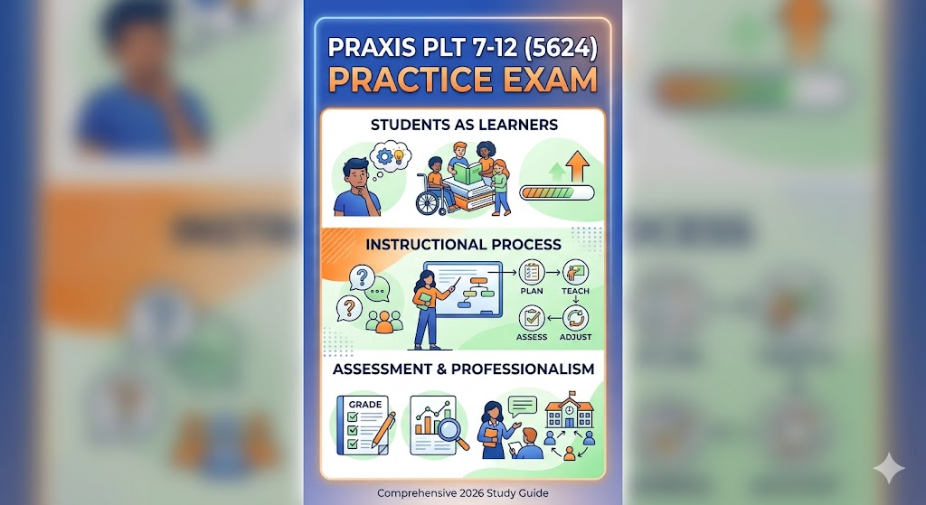 Praxis Principles of Learning and Teaching Grades 7 12 5624 Practice Test 2026 | Exam Prep Questions Banner