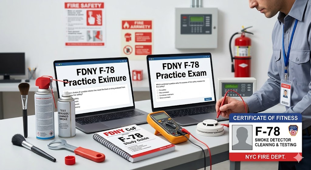 FDNY CoF Cleaning and Testing Smoke Detectors (F-78) Practice Test Banner
