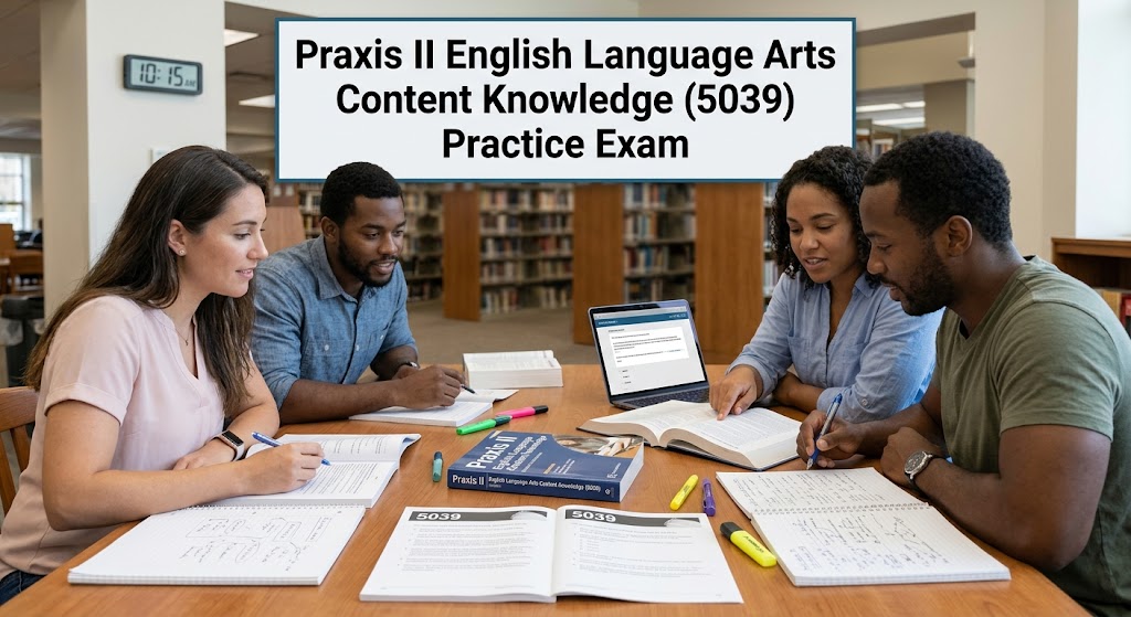 Praxis II English Language Arts: Content Knowledge (5039) Practice Test Banner