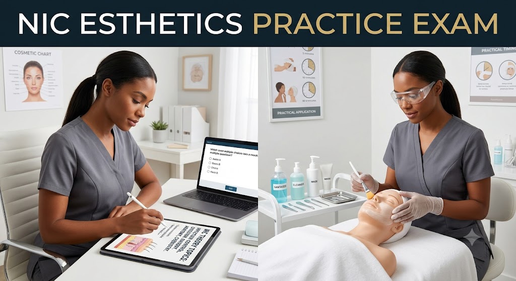 NIC Esthetics Practice Test Banner