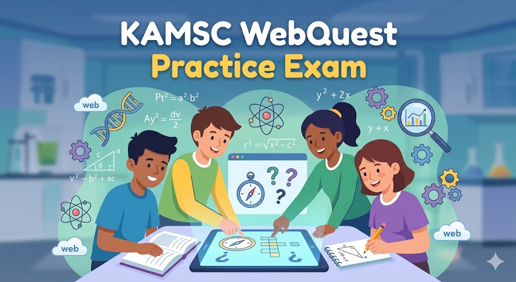 Kalamazoo Area Math and Science Center (KAMSC) WebQuest Practice Test Banner