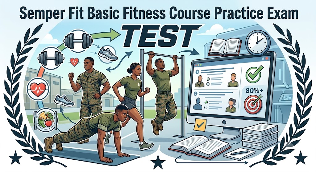 Semper Fit Basic Fitness Course Practice Exam Banner