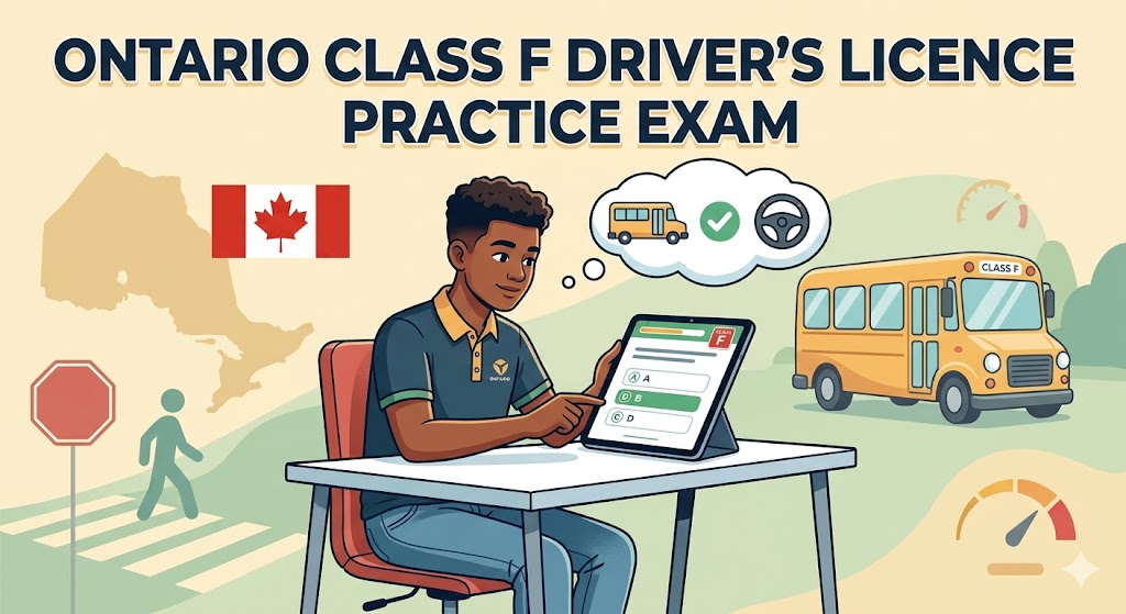 Ontario Class F Driver's Licence Practice Exam Banner